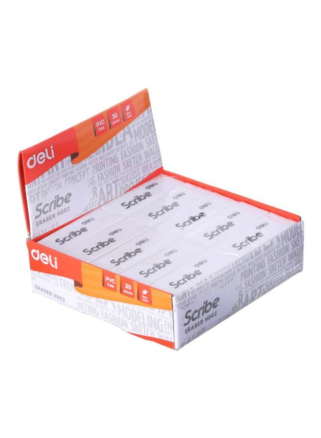 ديلي طقم محايات سكرايب من 30 قطعة أبيض - Image 1