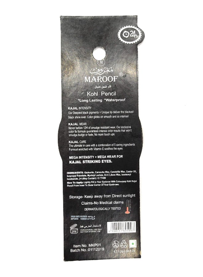 MAROOF - Long Lasting Waterproof Kajal Pencil Black - Image 1