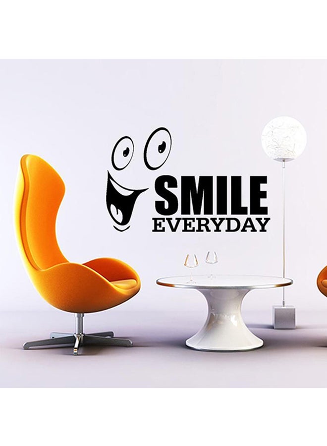Smile Everyday Self-Adhesive Decorative Wall Sticker Black 85 x 55cm