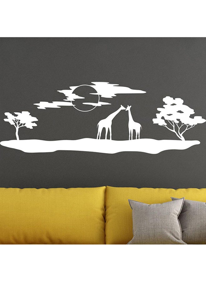 ملصق جداري ذاتي اللصق للديكور أبيض 100 x 35سم