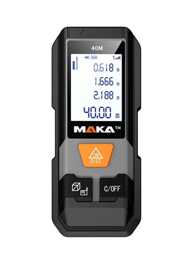 MAKA Infrared Distance Meter Black/Grey/Orange 12.90x5.50x7.40cm  - Image 1