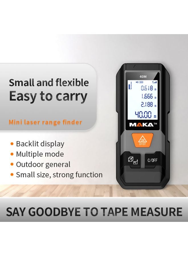 MAKA Infrared Distance Meter Black/Grey/Orange 12.90x5.50x7.40cm  - Image 3