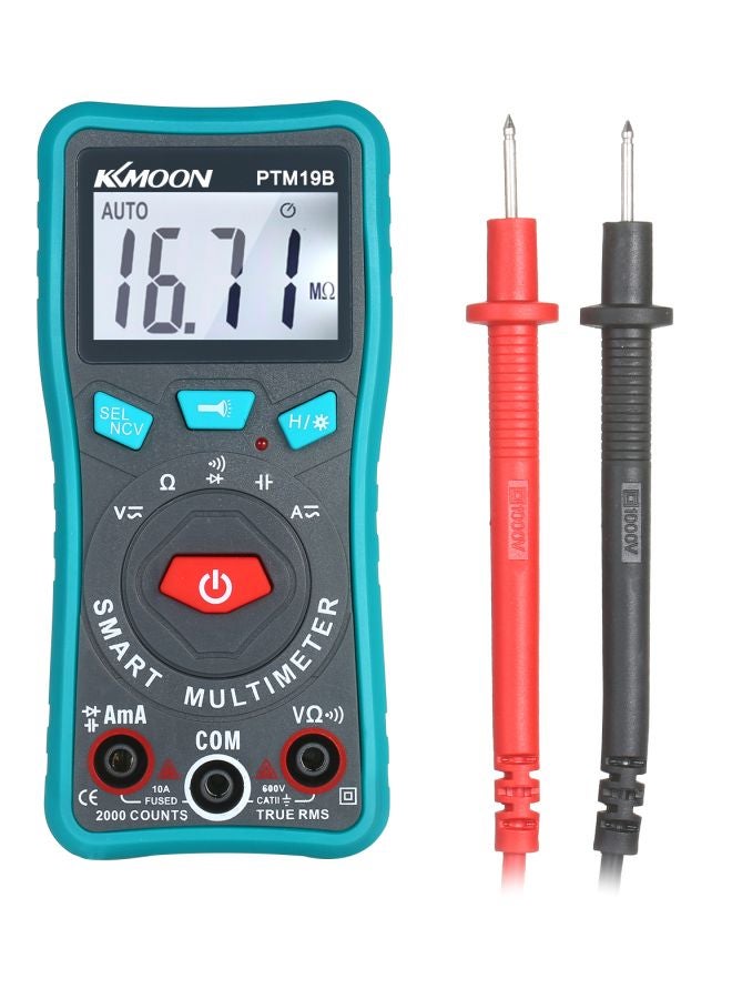 KKmoon Compact Digital Multimeter Black/Red/Blue 5.31x2.48x1.1inch - Image 1