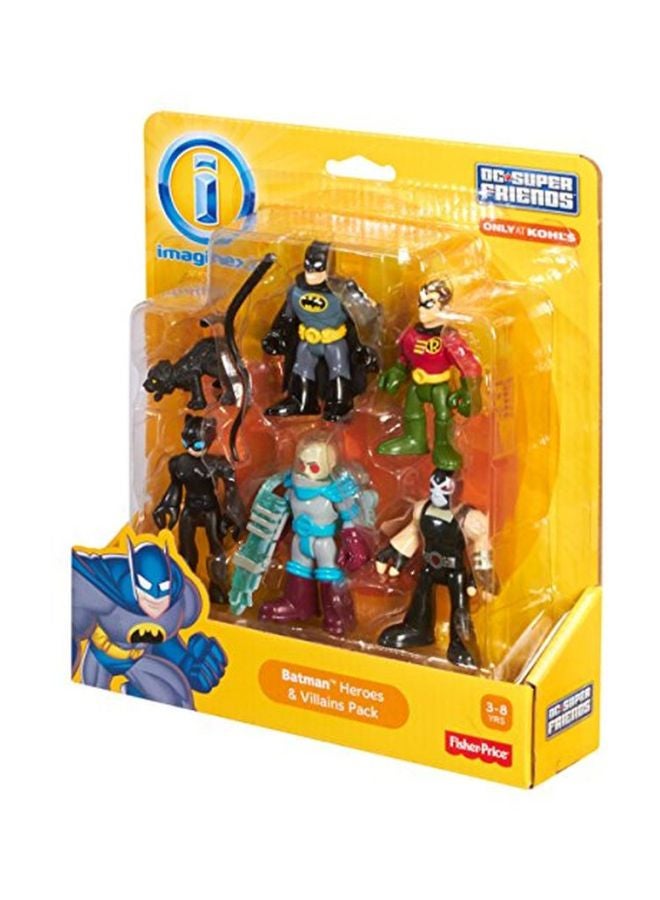 فيشر برايس مجموعة مجسمات أبطال باتمان والأشرار من مسلسل DC Super Friends من أماجينكست من 5 قطع طراز BCV34  - Image 2