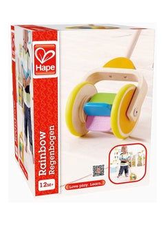 Hape Rainbow Wooden Push And Pull Toddler Walking Toy E0344  - Image 5