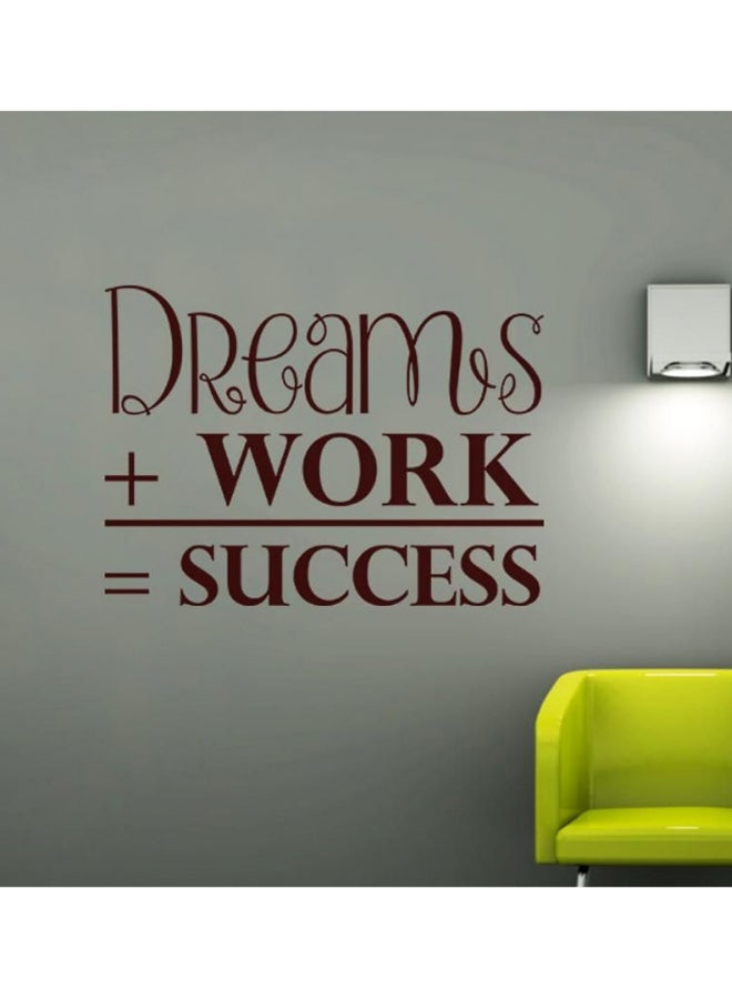 21-Piece Dreams Work Success Printed Wall Decoration Sticker Set Brown 55 x 75cm - Image 2