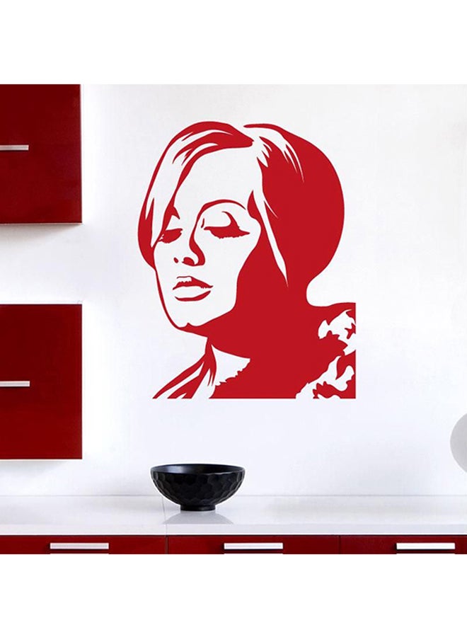 Lady Printed Wall Decoration Sticker Red 50 x 40cm - Image 1