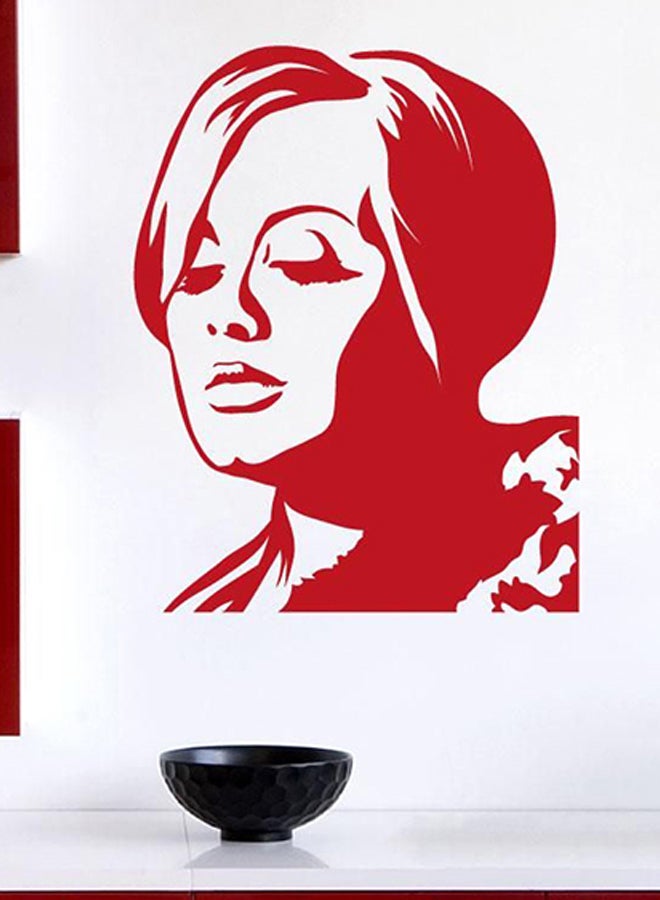 Lady Printed Wall Decoration Sticker Red 50 x 40cm - Image 2