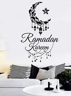 London 16-Piece Ramadan Kareem Printed Wall Decoration Sticker Set Black 90 x 60cm  - Image 2