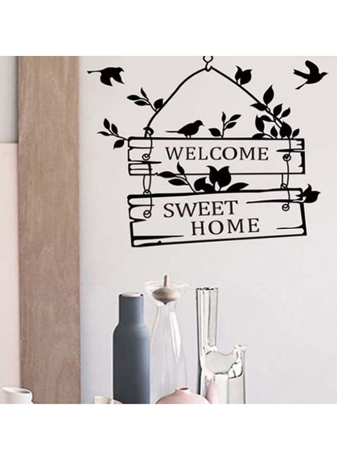 VAKIND 19-Piece Welcome Sweet Home Printed Wall Decoration Sticker Set Black 39 x 31cm - Image 2