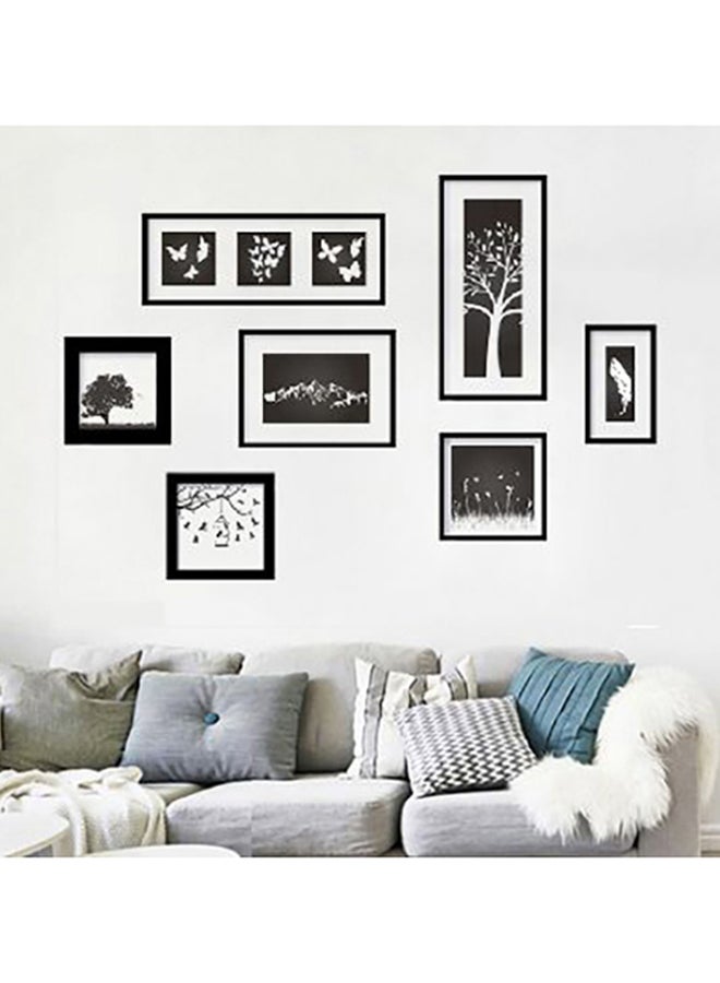 لندن طقم ملصقات جدارية للزينة ذاتية اللصق مكون من 7 قطع أسود 65 x 150سم - Image 1