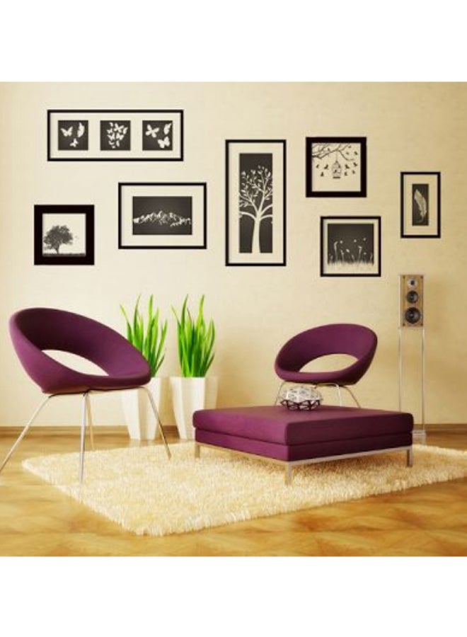 لندن طقم ملصقات جدارية للزينة ذاتية اللصق مكون من 7 قطع أسود 65 x 150سم - Image 2