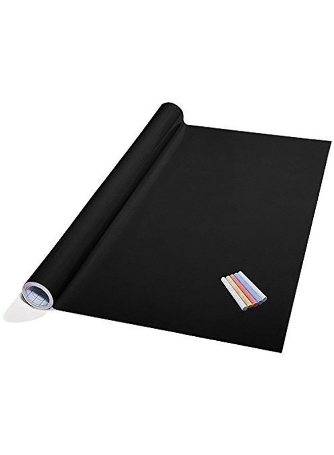 Removable Chalkboard Wall Sticker With 5 Colour Chalks Black - Image 2