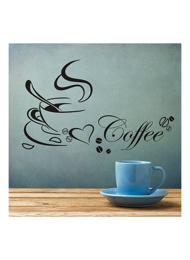 ملصق حائط بتصميم قهوة أسود 40x65سم - Image 2