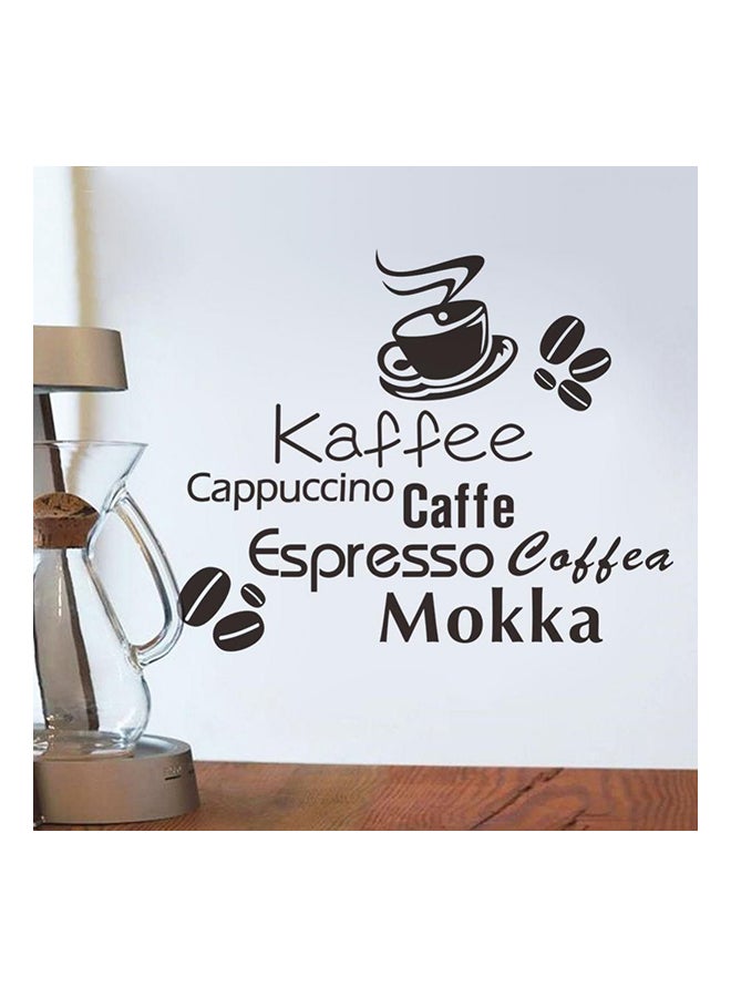 Caffee Mokka Themed Wall Sticker Black 57x38cm - Image 2