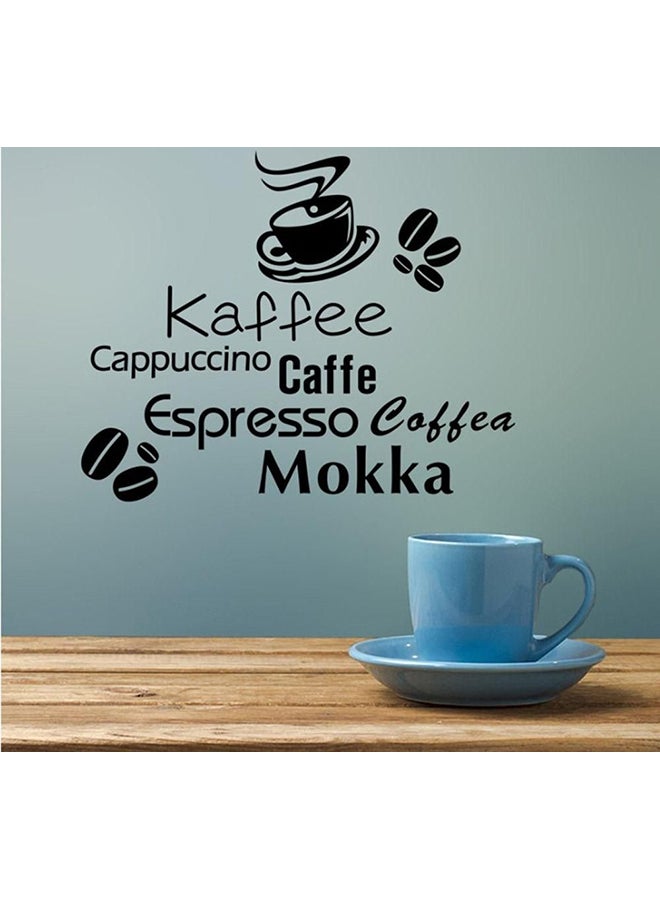 Caffee Mokka Themed Wall Sticker Black 57x38cm - Image 1