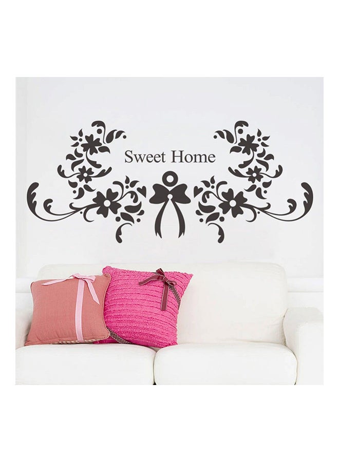 ملصق جداريّ بتصميم "Sweet Home" أسود 24x60سم - Image 2
