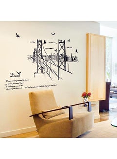 Generic San Francisco Bridge Silhouette Themed Wall Sticker Black 60x90cm  - Image 1