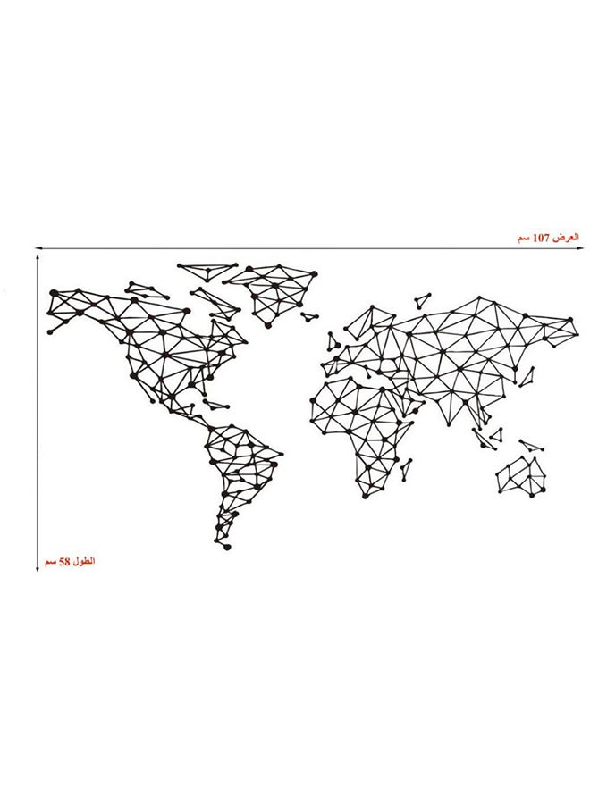 ملصق جداري بتصميم خريطة العالم أسود - Image 3