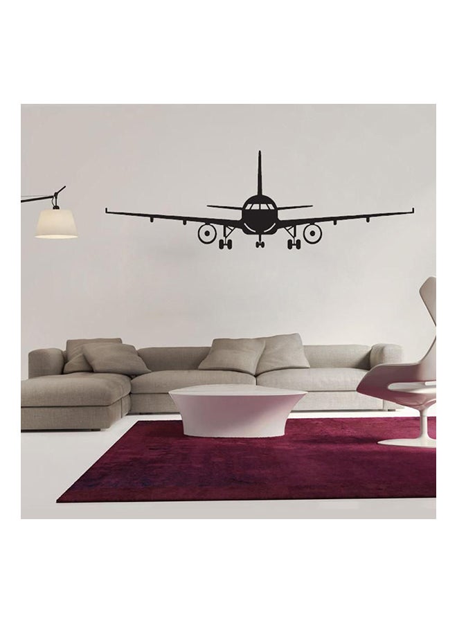 ملصق جداري بتصميم طائرة أسود 42x132سم - Image 3