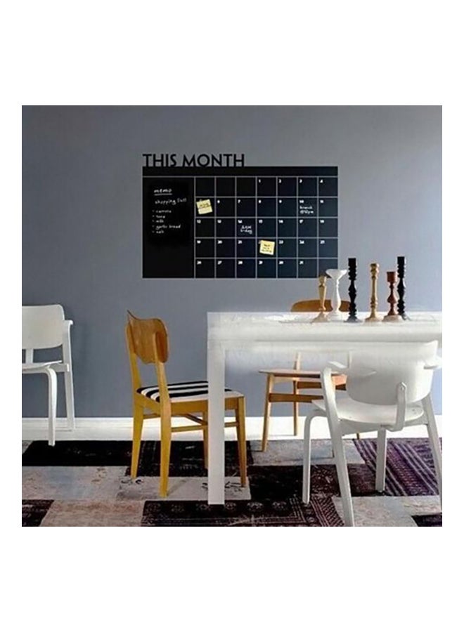 Generic Month Calendar Board Decorative Wall Sticker Black 90x60cm  - Image 1