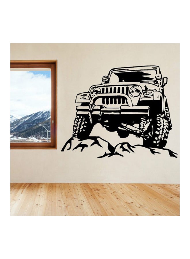 Jeep Themed Decorative Wall Sticker Black 57x72cm