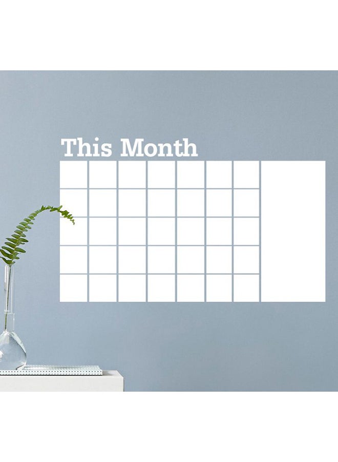 Generic Month Calendar Chalkboard Themed Decorative Wall Sticker White 60x90cm  - Image 2