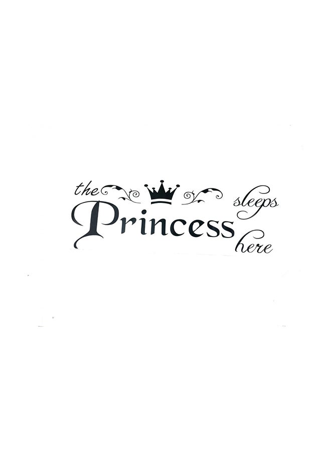 Princess Themed Decorative Wall Sticker Black 40x25cm