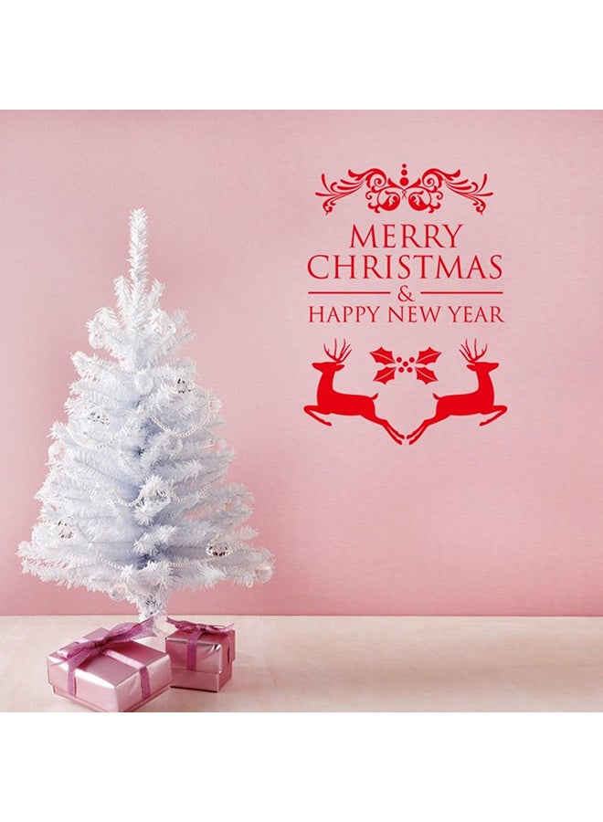 ملصق جداري بتصميم عبارة "Merry christmas" أحمر 80x57سم - Image 3
