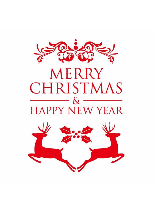 ملصق جداري بتصميم عبارة "Merry christmas" أحمر 80x57سم - Image 2