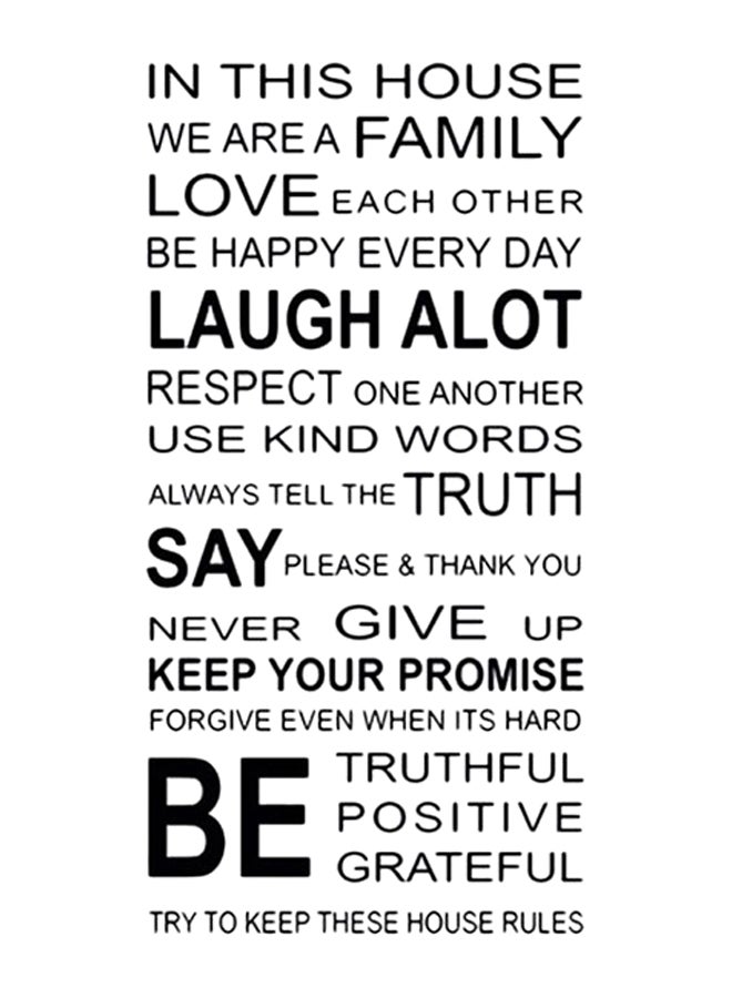 VAKIND Letter Self Adhesive Wall Decorative Sticker Black 115 x 60cm  - Image 1