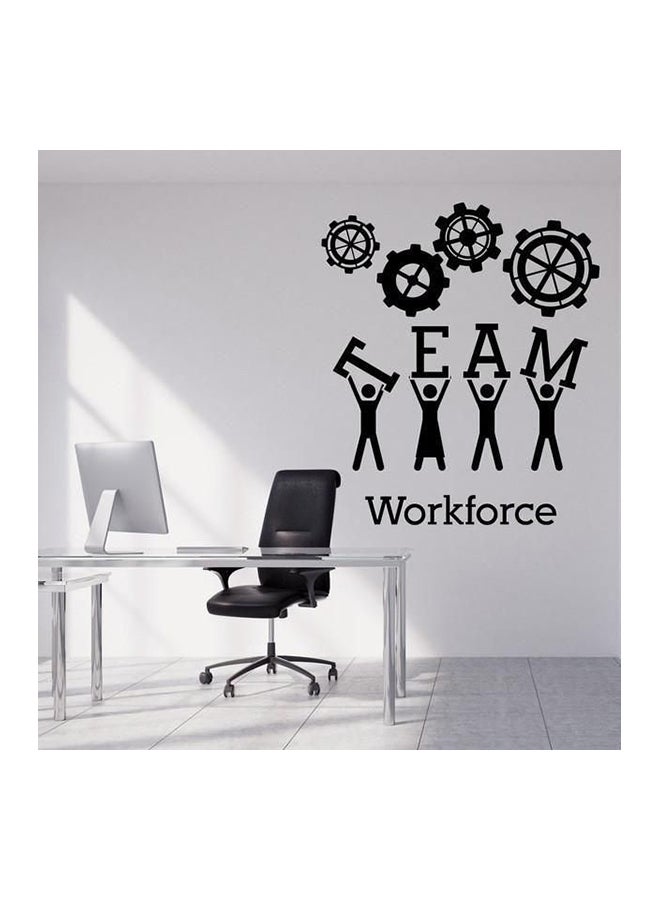 Team Work Wall Sticker Black 70x60cm 