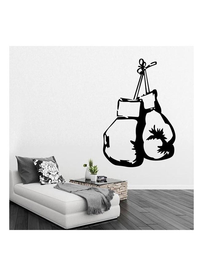Boxing Gloves Themed Wall Sticker Black 60x40cm 