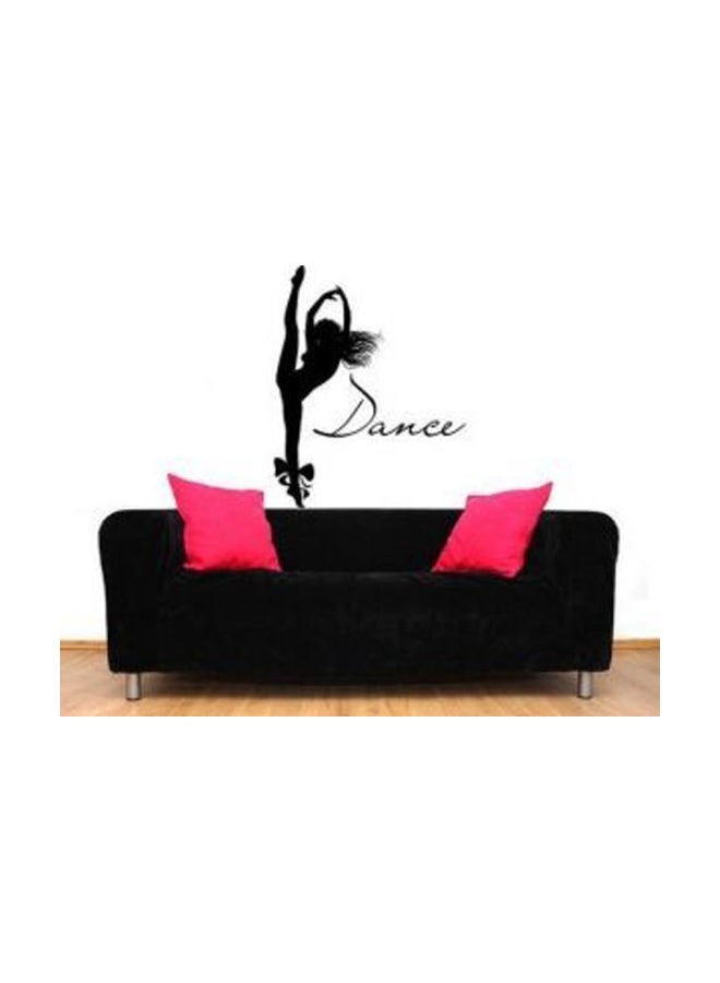 Dance Themed Wall Sticker Black 50x70cm