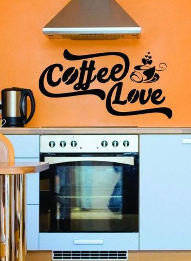 Coffee Love Self Adhesive Wall Decorative Sticker Black 100 x 55cm - Image 2