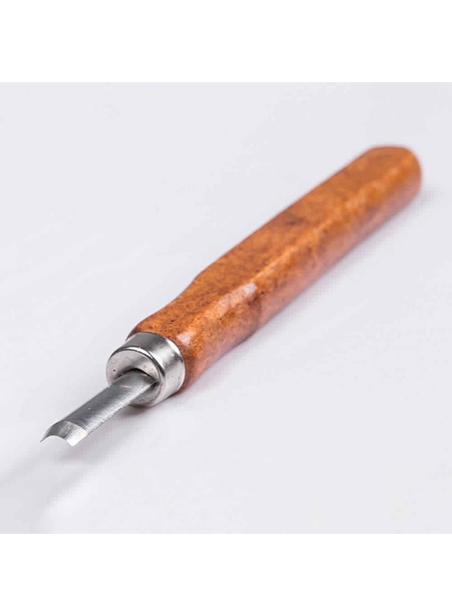 12-Piece DIY Woodcut Cutter Sculpture Carving Tool Set Brown 18.5x4x11.5cm - Image 5