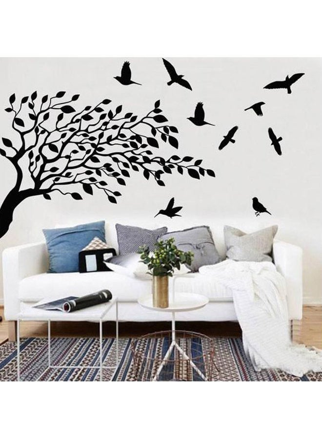 COPPS Birds With Tree Wall Decoration Sticker Black 60 x 83cm