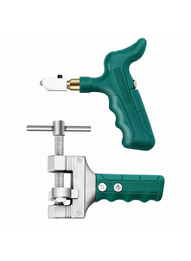 Glass Tile Cutter Green/Silver 25x8x19cm - Image 1