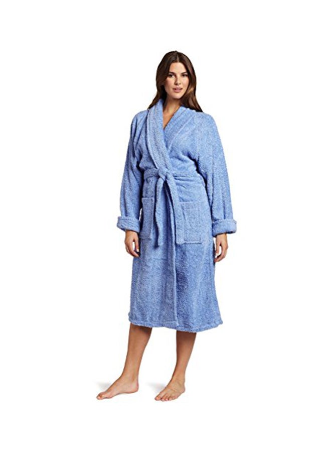 بانوتيكس رداء استحمام من القطن المصري بجيب واحد أزرق فاتح XXXL - Image 1
