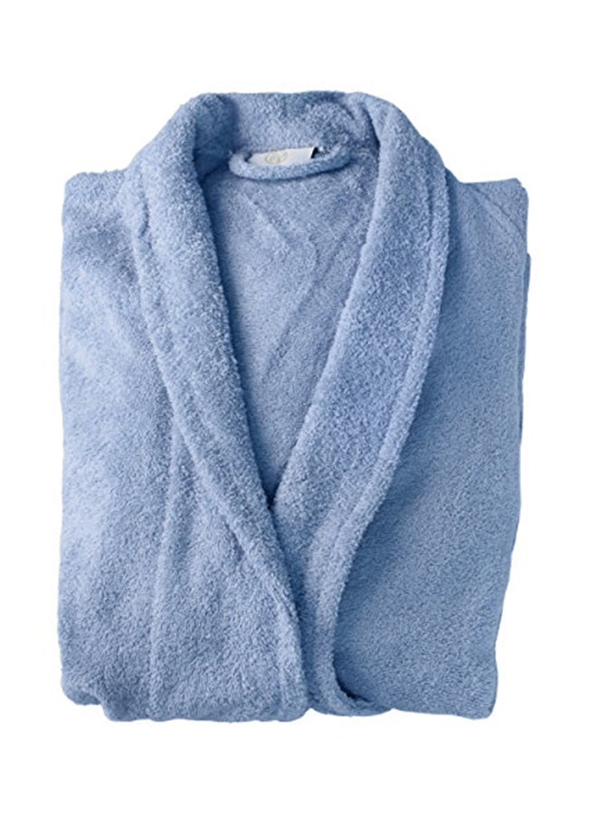 بانوتيكس رداء استحمام من القطن المصري بجيب واحد أزرق فاتح XXXL - Image 2