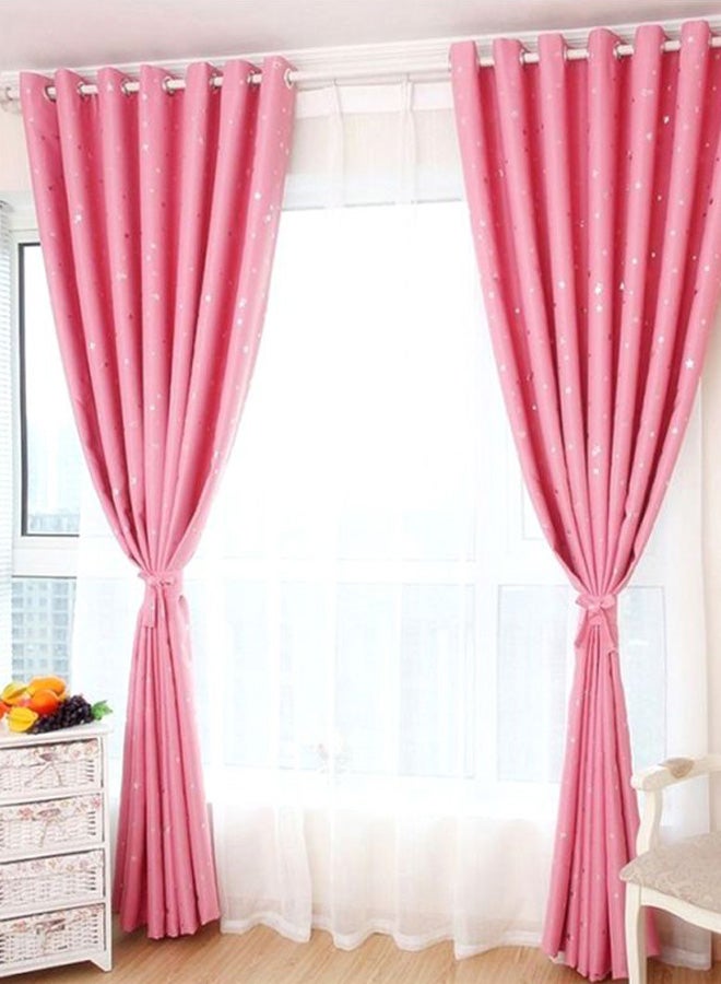 آنسيلف ستارة نافذة معتمة مزينة بنجوم بلون ساطع وردي 35x4x30سم - Image 1