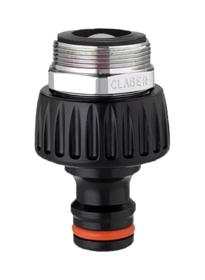 Claber Metal Hose Connector Black/Silver 0.5inch