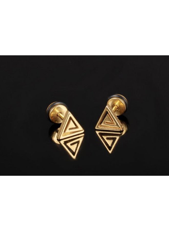 Triangle Design Stainless Steel Stud Earrings - v1597214037/N39612604A_2