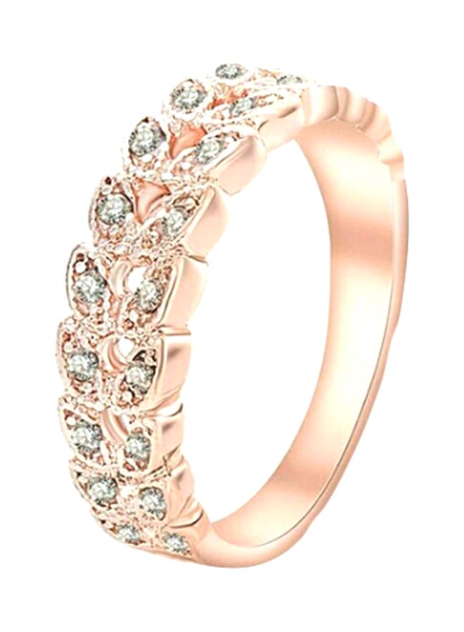 Alloy Stone Studded Wedding Ring - Image 1