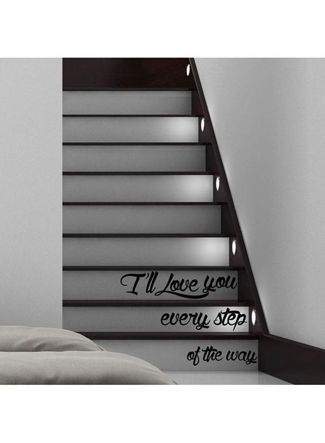 ملصق جداري للزينة ذاتي اللصق بتصميم اقتباسات مكتوبة أسود 70 x 30سم