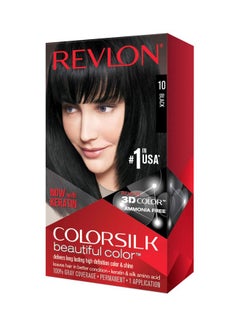 Revlon Colorsilk Permanent Hair Colour 10 Black  - Image 1
