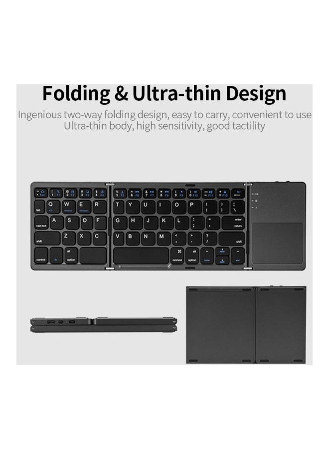 Wireless Folding Keyboard Black - Image 4