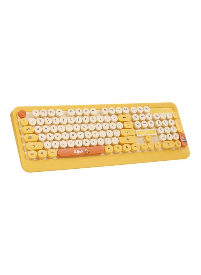 Dsfy 2-Piece Wireless Keyboard And Optical Mouse Set Yellow/Red/White - Image 3