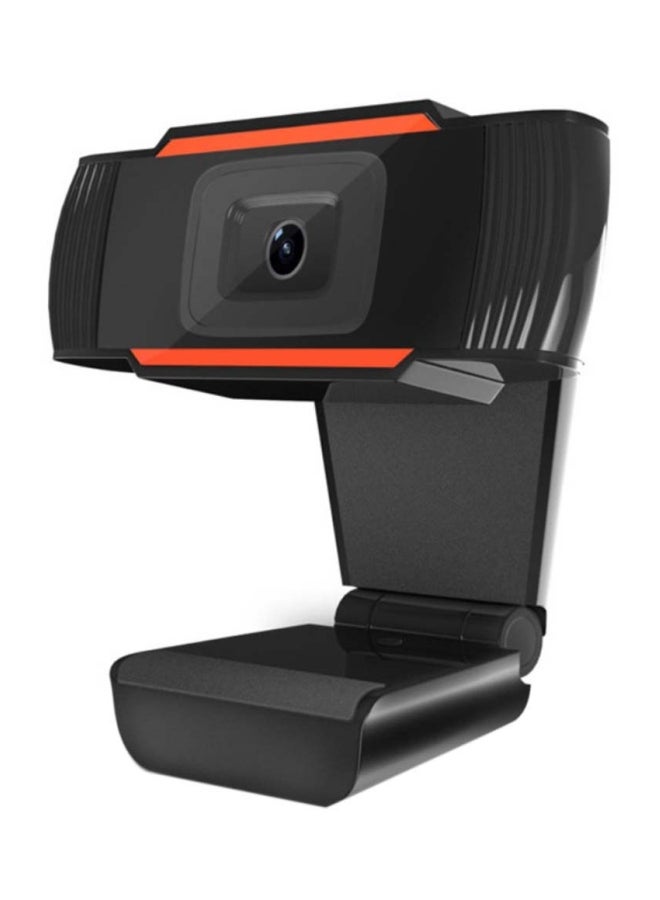 HD USB Webcam With Mic Black/Red  - Image 1
