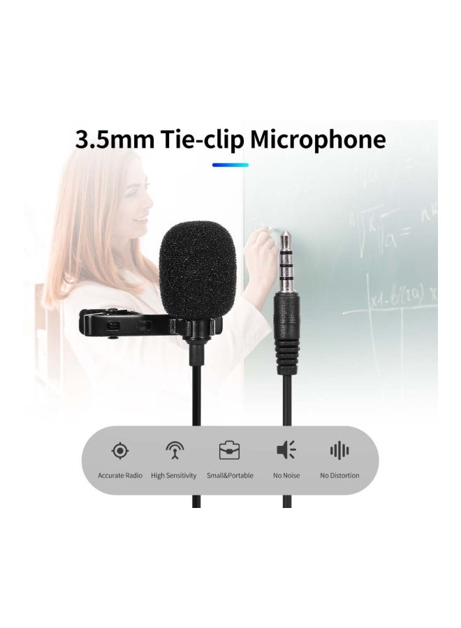 ميكروفون متعدد الاتجاهات مقاس 3.5 مم مع مشبك ربط C9938-1-L أسود - Image 5